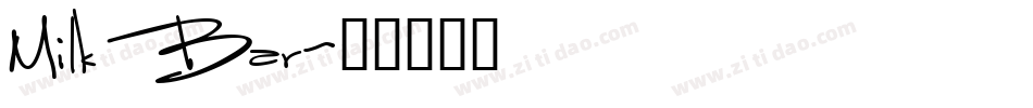 Milk Bar字体转换